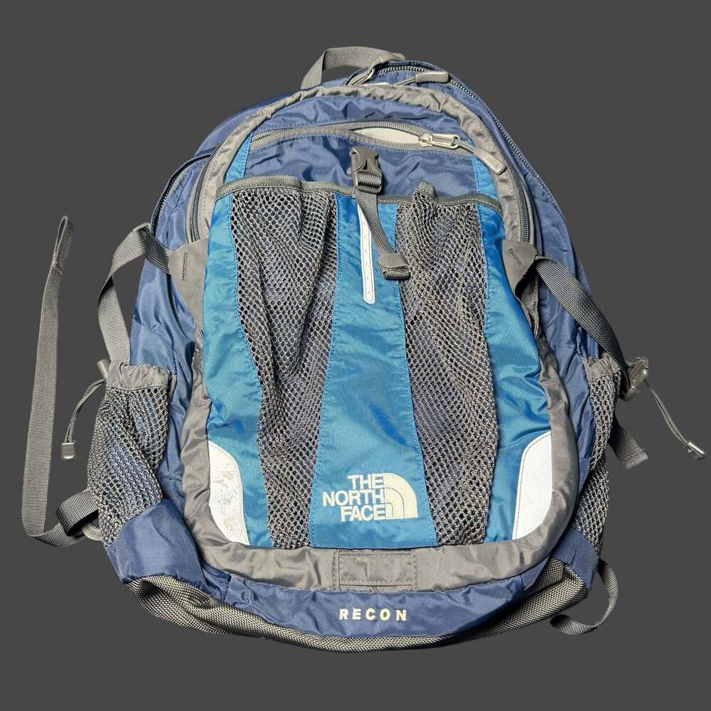 The North Face Recon Blue and Gray Backpack